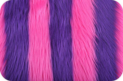 Striped Shaggy Fur HOT PINK/PURPLE SF-4 