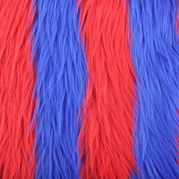 Striped Shaggy Fur RED/BLUE SF-2