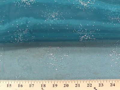Sparkle Glitter Organza TEAL