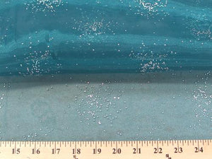 Sparkle Glitter Organza TEAL