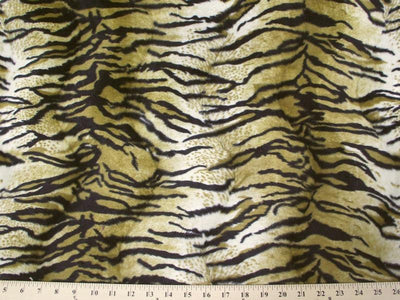 Velboa Animal Skins Fur Taupe Bengal Tiger