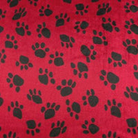 Velboa Paw Prints RED