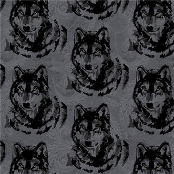Premium Anti-Pill Wolf Heads Fleece A52